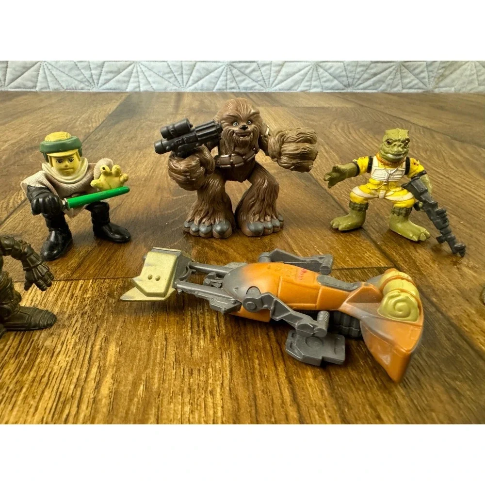 Playskool Star Wars Galactic Heroes Lot Endor Luke C-3PO Chewbacca Bounty Hunter